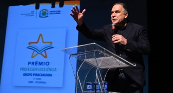 “Vamos fazer da educação de Goiânia a melhor de Goiás”, afirma prefeito Sandro Mabel durante lançamento do Prêmio Professor Excelência